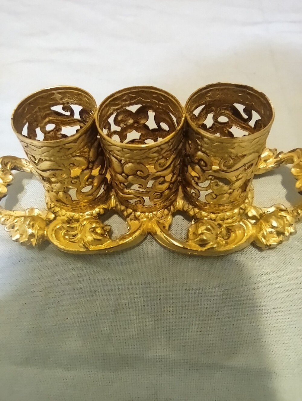 vintage Stylebuilt gold filigree Vanity lipstick holder - Picture 6 of 8